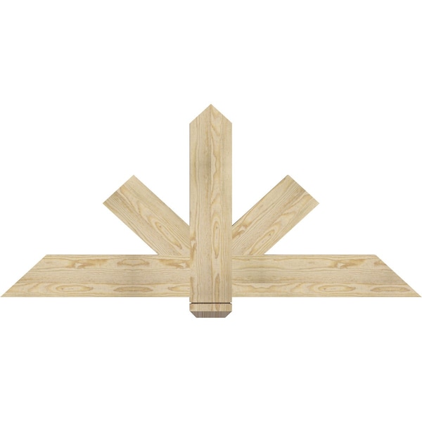Ekena Millwork Kennewick Rough Sawn Timber Gable Bracket, Douglas Fir, 60"W x 27"H x 2"D x 6"F, 11/12 Pitch GBW060X27X0206KEN00RDF - main